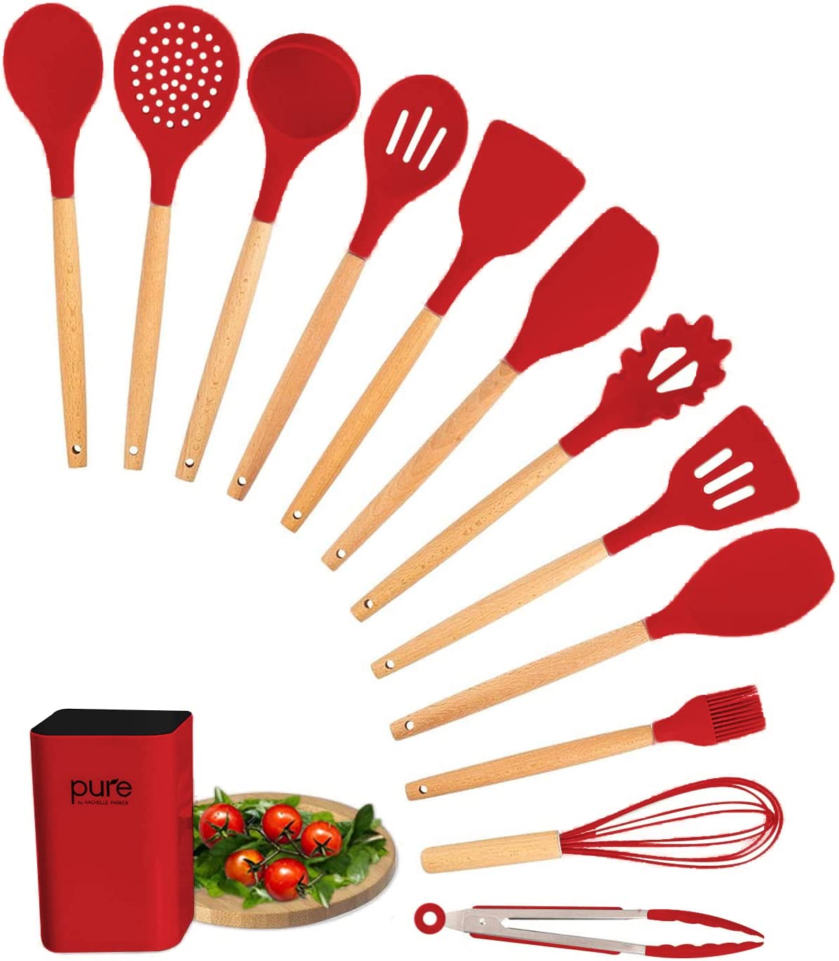 Premium Kitchen Utensils Set - Includes Ladle, Spoon, Slotted