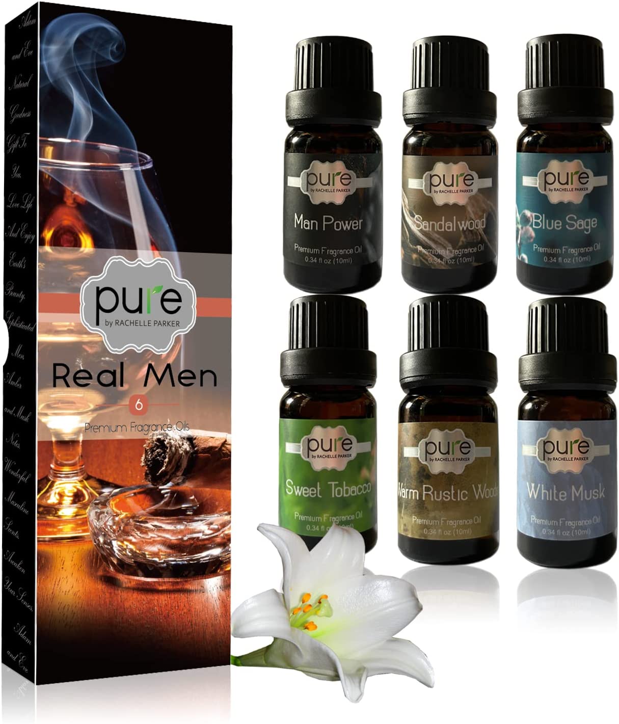  Mens Essential Oils Set - TOP 6 Gentlemen's Fragrance