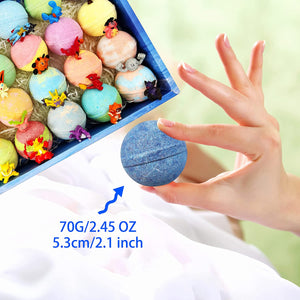 Kids 24 Natural Bath Bombs and Toys Gift Set for Boys and Girls. Gentle Kid Friendly Ingredients. Great for Birthdays!